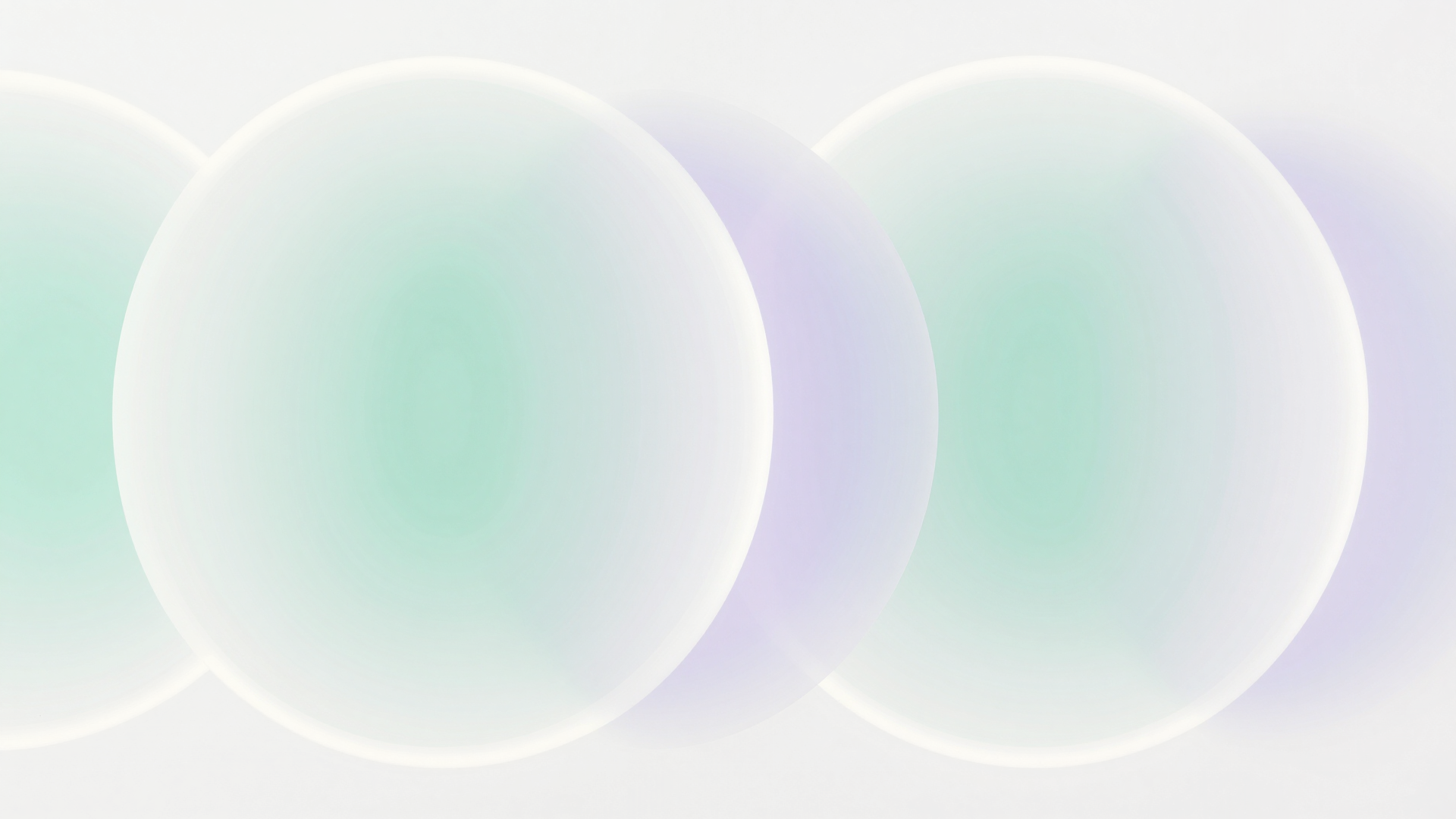 Soft Pastel Overlapping Circles in Mint and Lavender tones
